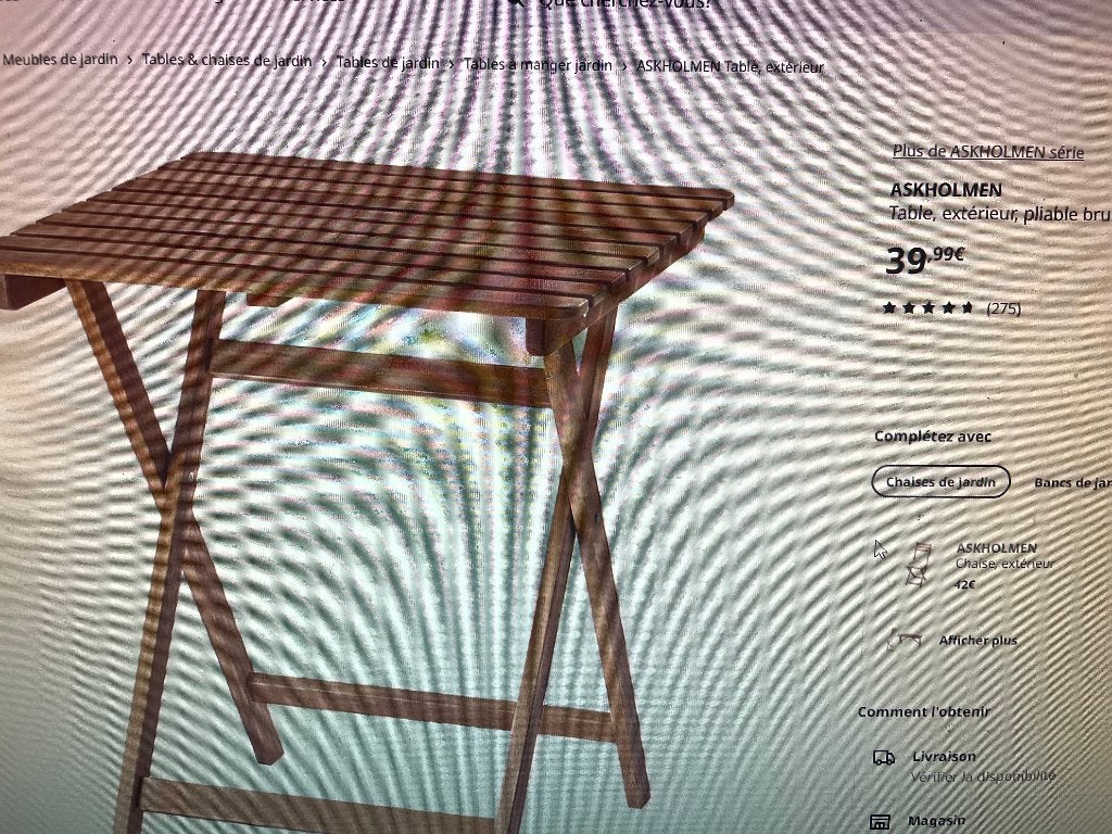 Table extérieure de jardin IKEA Strictement neuve pliable, Enlèvement, Neuf