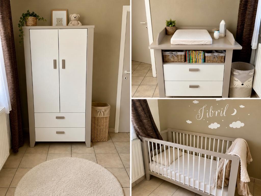 Chambre bébé complète – Demeyere – lit + matelas inclus, Kinderen en Baby's, Kinderkamer | Bedden, Ophalen, Gebruikt, Matras