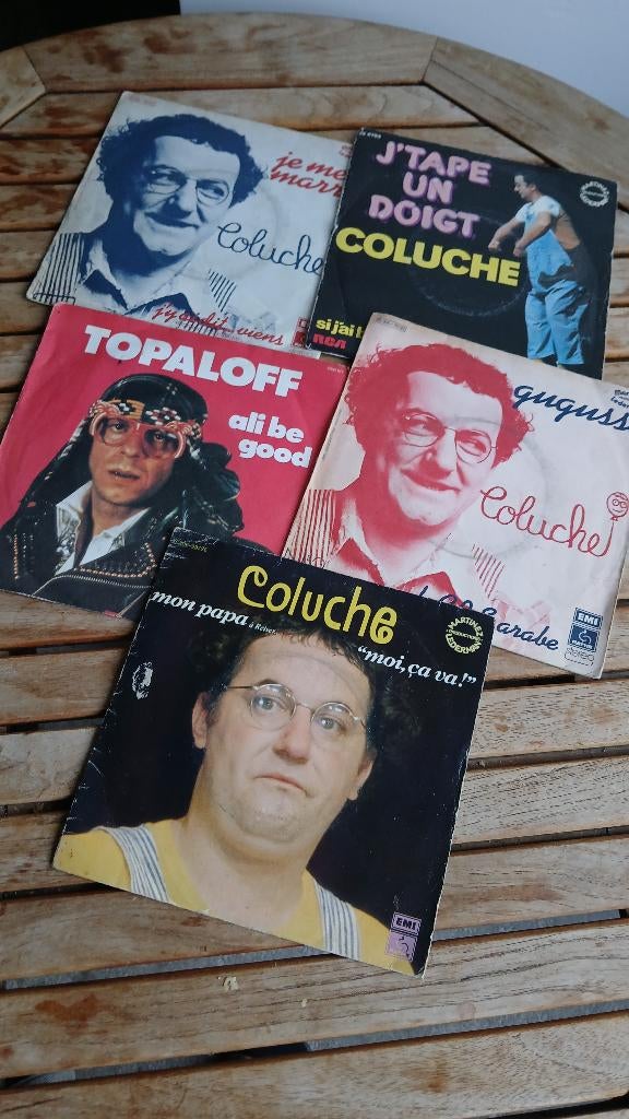 disque vinyle 45t coluche, Enlèvement ou Envoi, Single, Classique, Utilisé