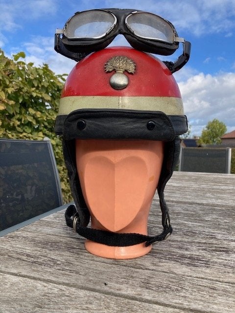 Motorhelm "BAYARD" Rijkswacht met bril, Ophalen of Verzenden, Rijkswacht, Helm of Baret