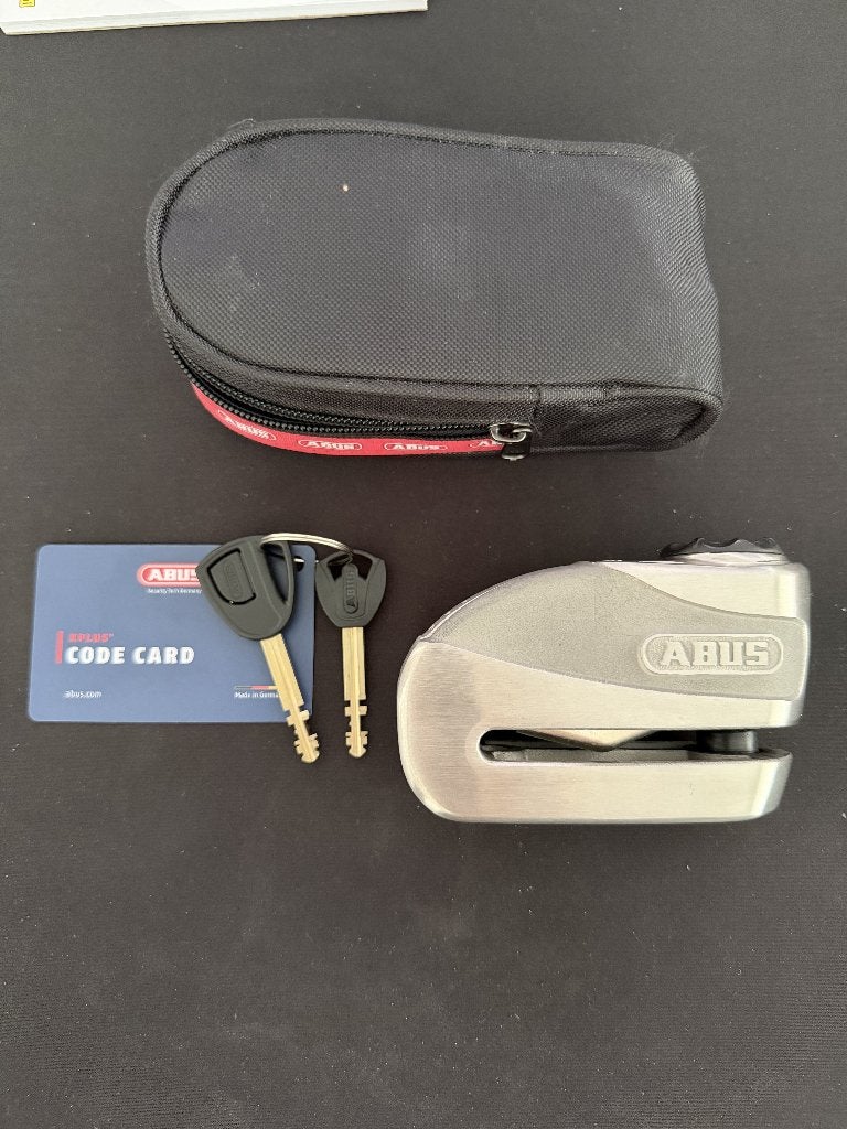 ABUS Detecto X-Plus 8008 V2Schijfremslot met alarm– Compleet, Motoren, Ophalen, Zo goed als nieuw