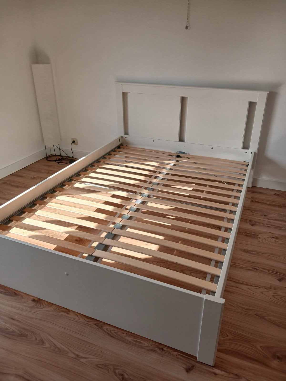 2 persoonsbed 140x200 met lattenbodem, Ophalen, Wit, 140 cm, 200 cm