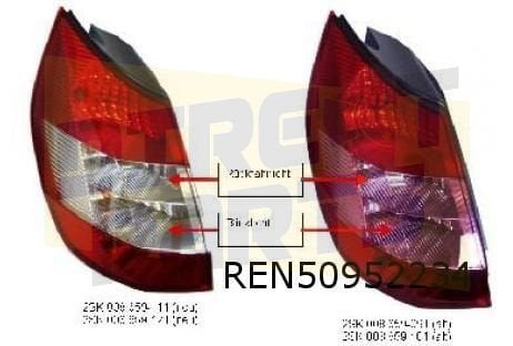 Renault Scenic / Grand Scenic (1/05-8/06) achterlicht Rechts, Autos : Pièces & Accessoires, Neuf, -, Renault, -