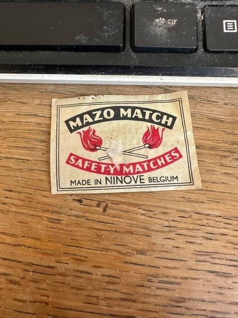 étiquette allumettes | mazo match | Ninove Belgique, Boîtes ou marques d'allumettes, Enlèvement ou Envoi, Info@mazo.ch, Mazo