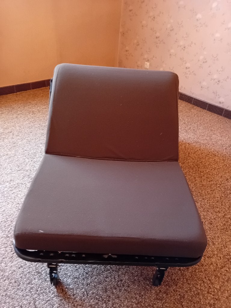 zetelbed 1 persoon, Brun, 190 cm ou moins, Une personne, Comme neuf