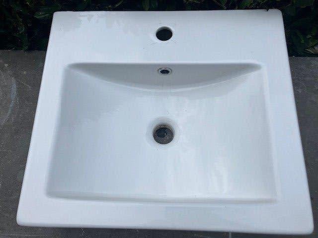 WASBAK. OPBOUW. B : 51 CM  D : 47 H : 16 CM. GOEDE STAAT., Ophalen, Gebruikt