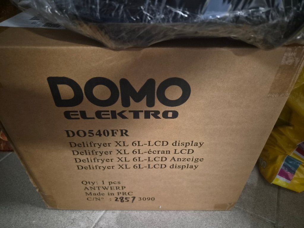 Airfryer merk domo xl 6l zwart nieuw, Elektronische apparatuur, Ophalen of Verzenden, Nieuw, Airfryer XL