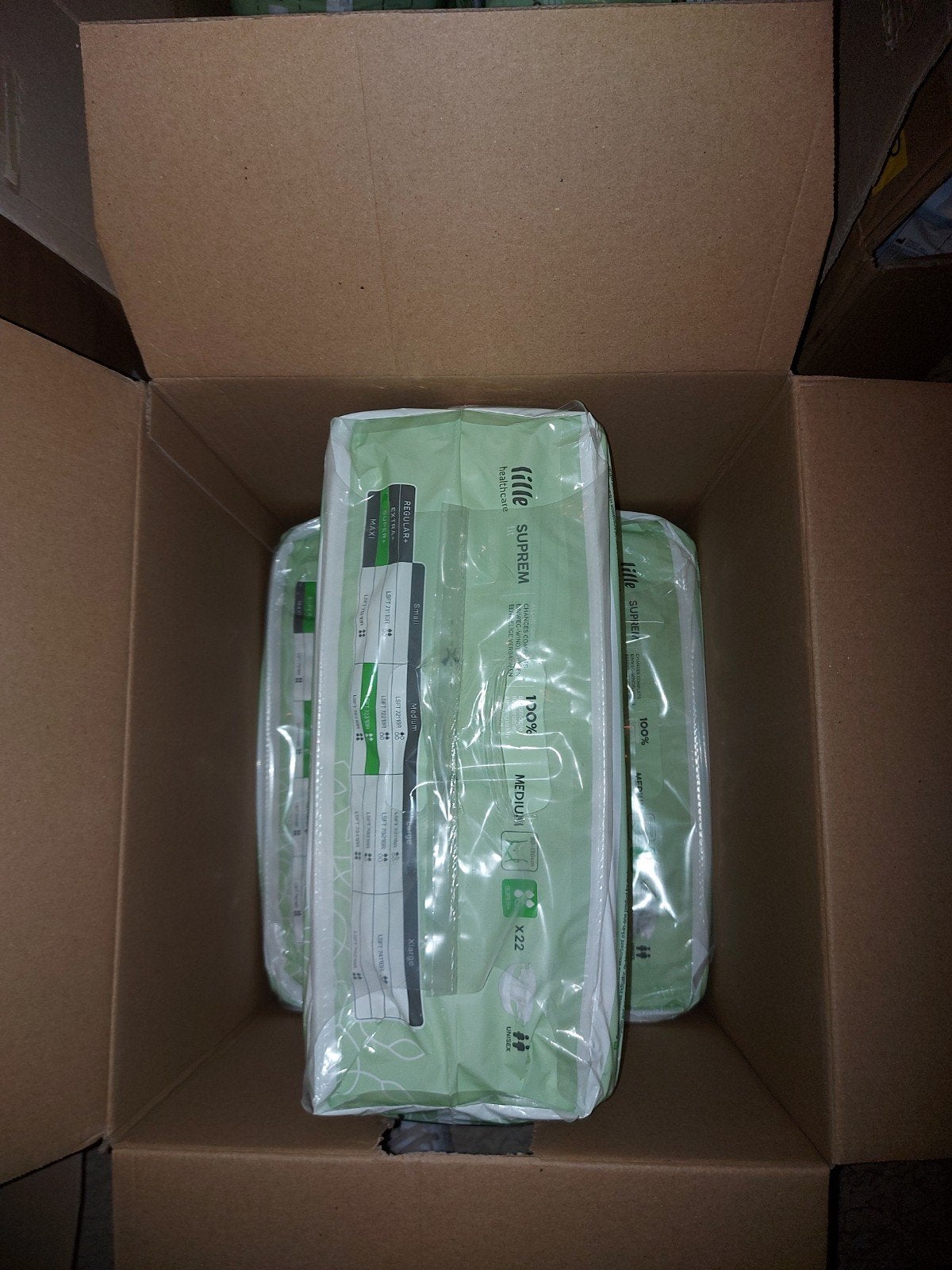 Kleefpampers Lille maat M absorptie Super, Enlèvement
