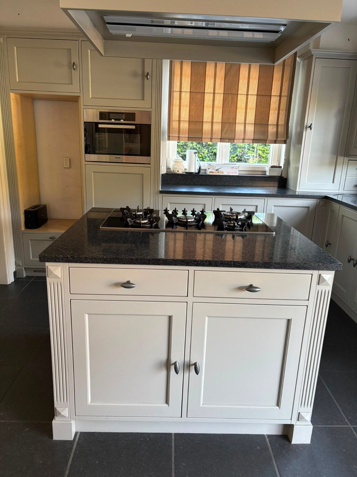 Landelijke keuken, Huis en Inrichting, Keuken | Complete keukens, Ophalen, Gebruikt, Graniet of Steen, Met kookeiland