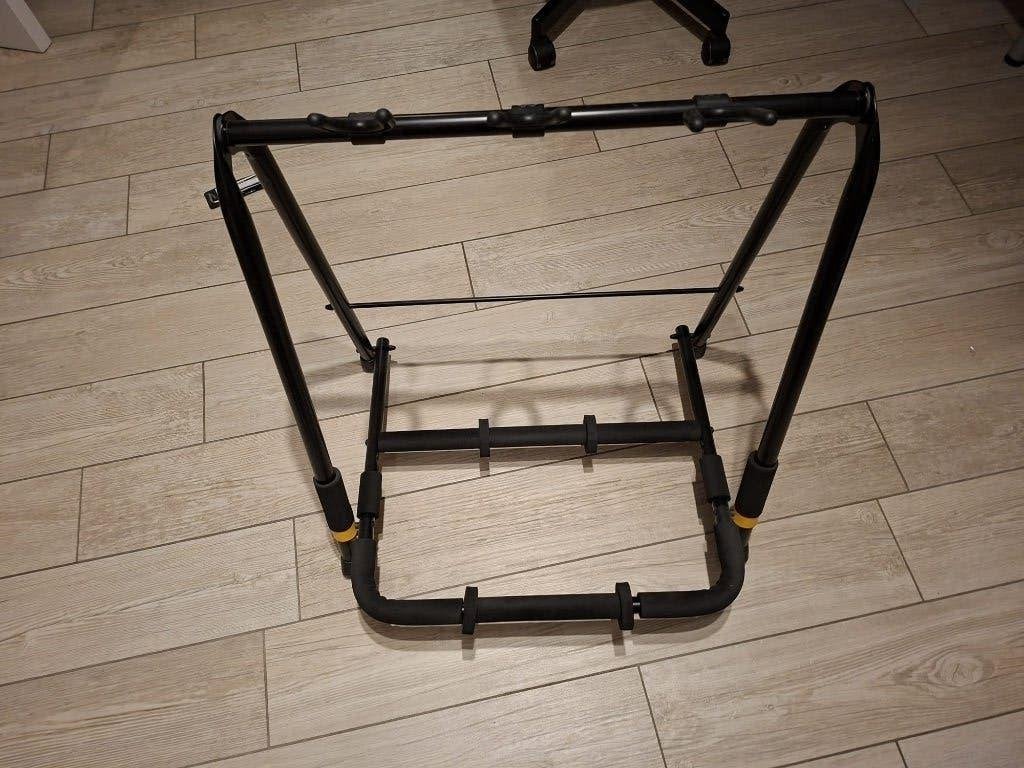 Gitaarstandaard Hercules voor 3 gitaren, Musique & Instruments, Enlèvement, Utilisé, Pied pour instrument, Guitare