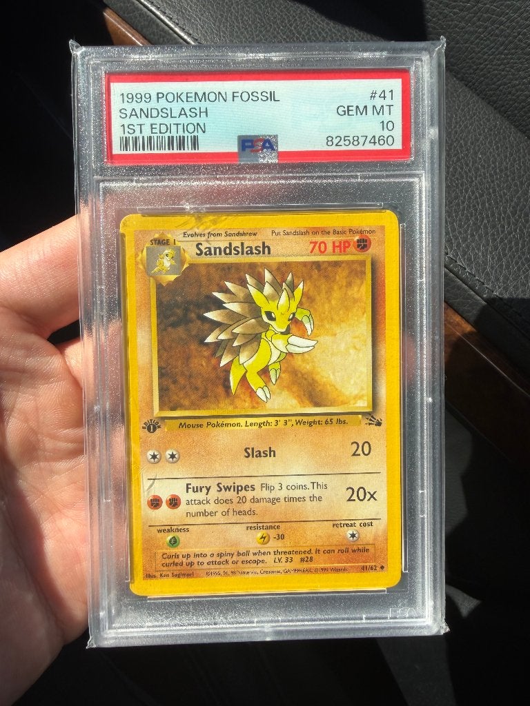 Pokémon Sandslash 41/62 Fossil 1ÈRE ÉDITION 1999 — PSA 10, Enlèvement ou Envoi, Comme neuf, Cartes en vrac
