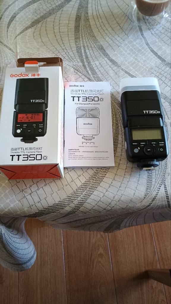 Godox TT350 voor panasonic, Ophalen, Zo goed als nieuw, Overige merken, Kantelbaar