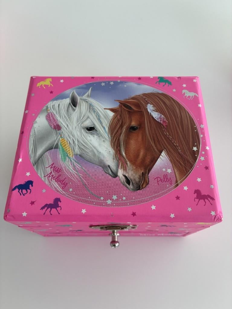 Het mooie roze muzikale sieradenkistje van Miss Melody, Ophalen of Verzenden, Nieuw, Spiegel