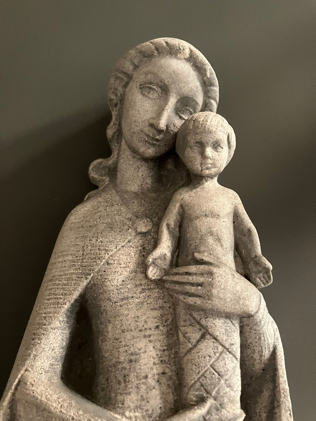 Oud Heiligenbeeld H 60 cm (muurmodel)., Ophalen of Verzenden