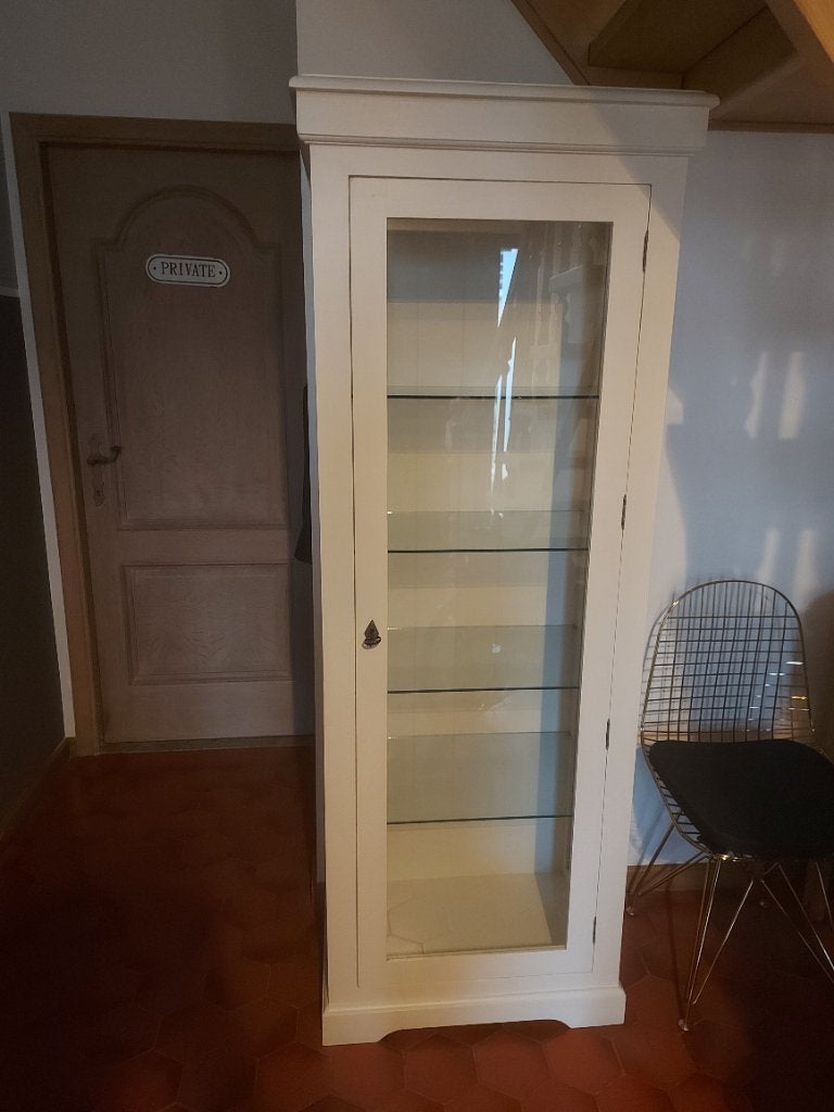 Vitrinekast, Teck, Avec porte(s), Comme neuf, Landelijk