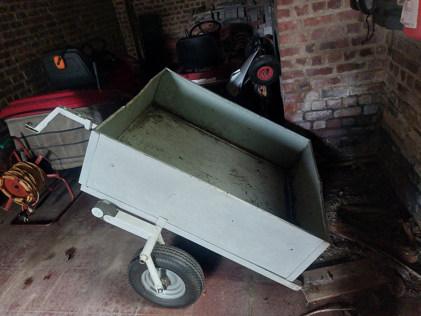 Metalen aanhangwagen voor tractor, Ophalen, Gebruikt