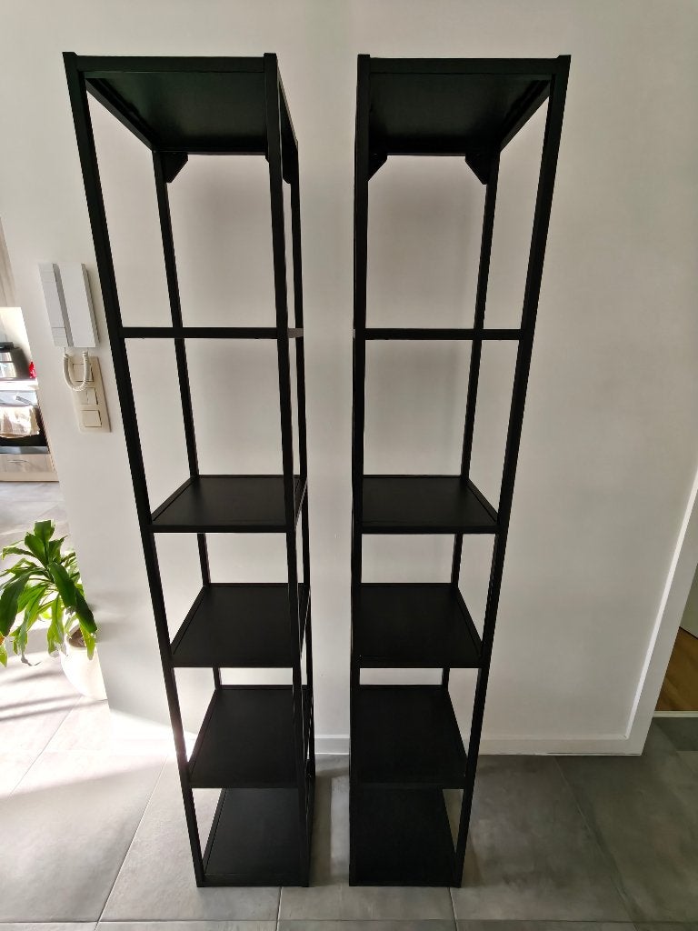 IKEA ENHET hoog wandmeubel – antraciet - 2 stuks, 25 à 50 cm, Avec tablette(s), Moins de 150 cm, Utilisé