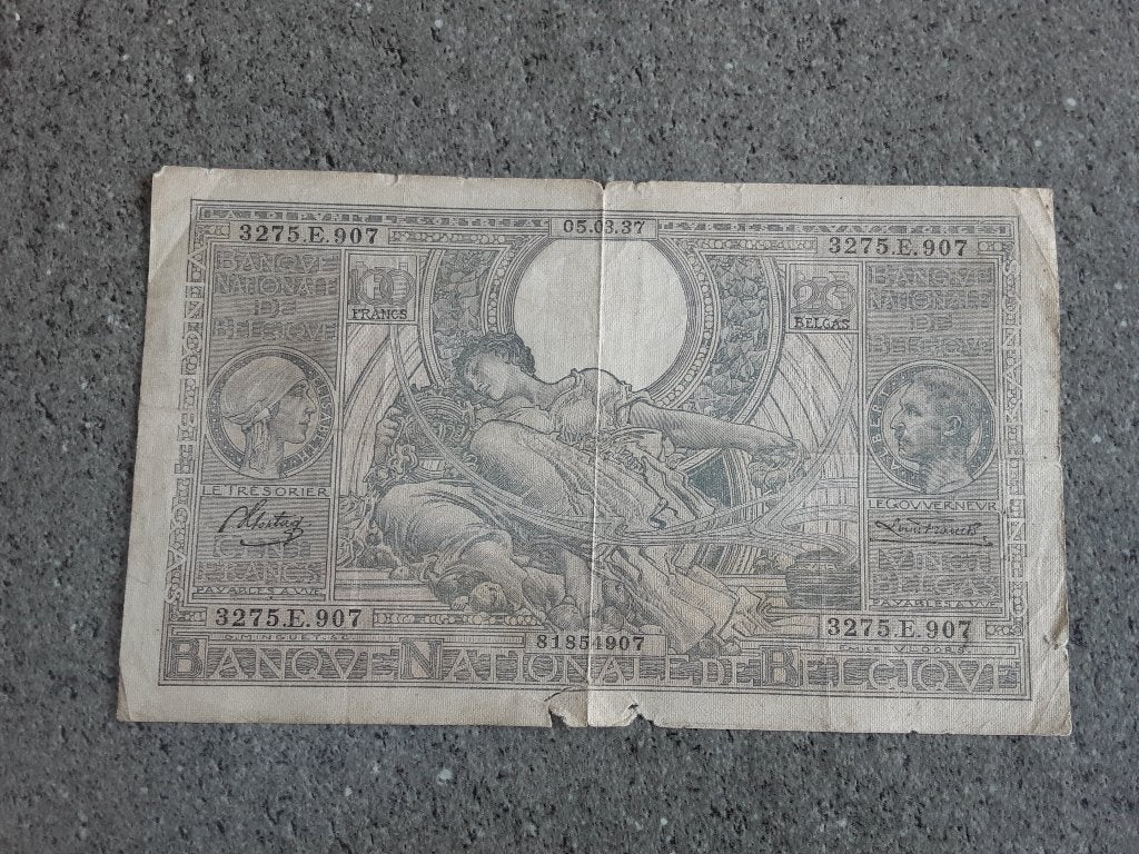 België 100 Bfr 20 Belgas (ref 030), Postzegels en Munten, Bankbiljetten | België, Ophalen of Verzenden, Los biljet