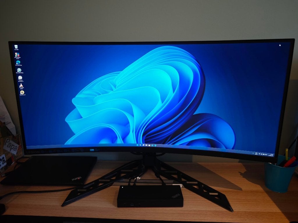 Ecran Lenovo Legion 34 pouces - 180 HZ - 0,5 MS, Gaming, Moins de 1 ms, Comme neuf, Enlèvement