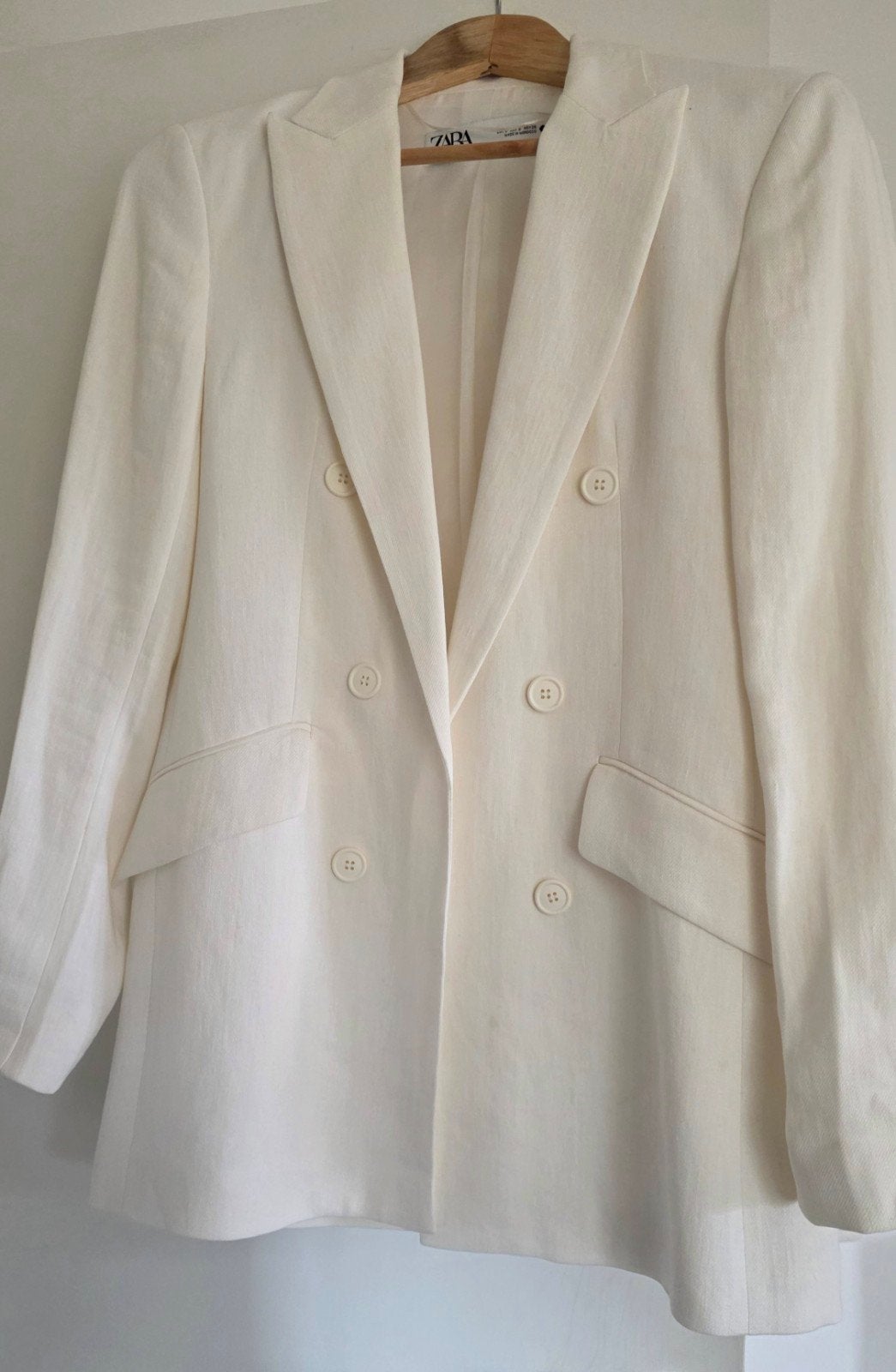 Blazer Zara 36, Vêtements | Femmes, Enlèvement ou Envoi, Comme neuf, Blanc, Manteau