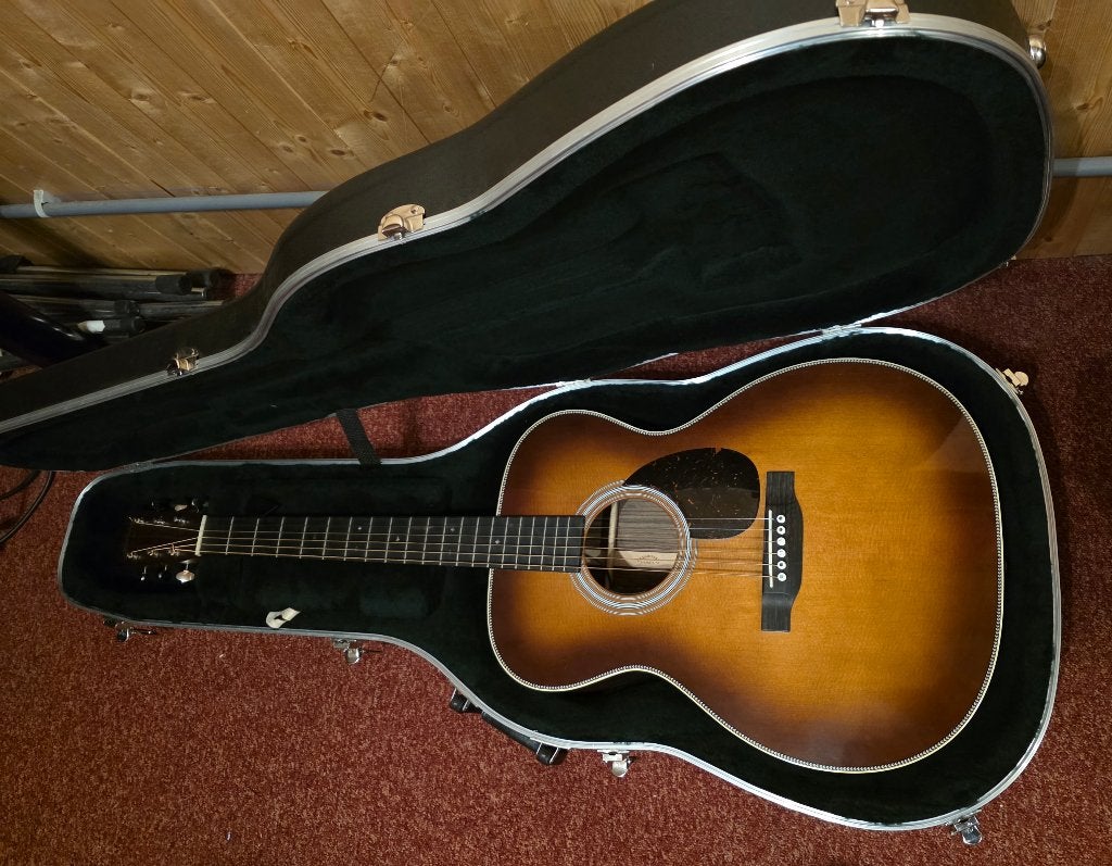 Martin OM28 ambertone LRBAGGS HIFI DUET, Musique & Instruments, Enlèvement, Utilisé, Guitare Western ou Guitare Folk, Avec capteur (piezo)