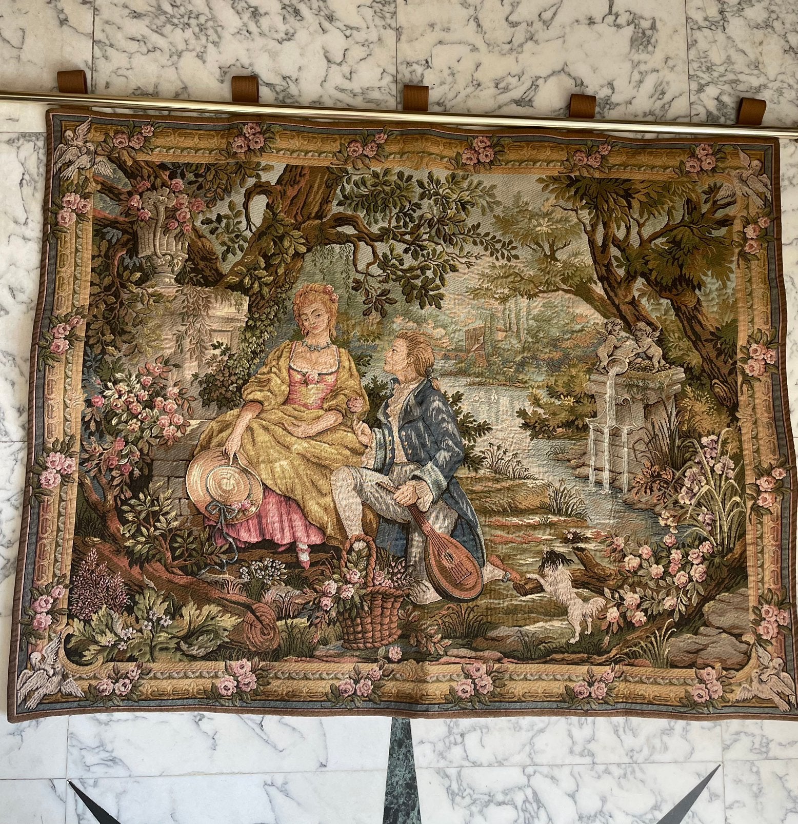 Wandtapijt “Jardin d’amour” van Marc Waymel, Ophalen