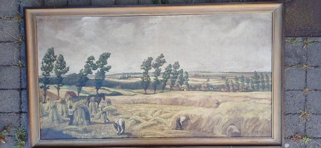 schilderij, Antiquités & Art, Art | Peinture | Classique, Autres techniques, Paysage, Enlèvement, Toile
