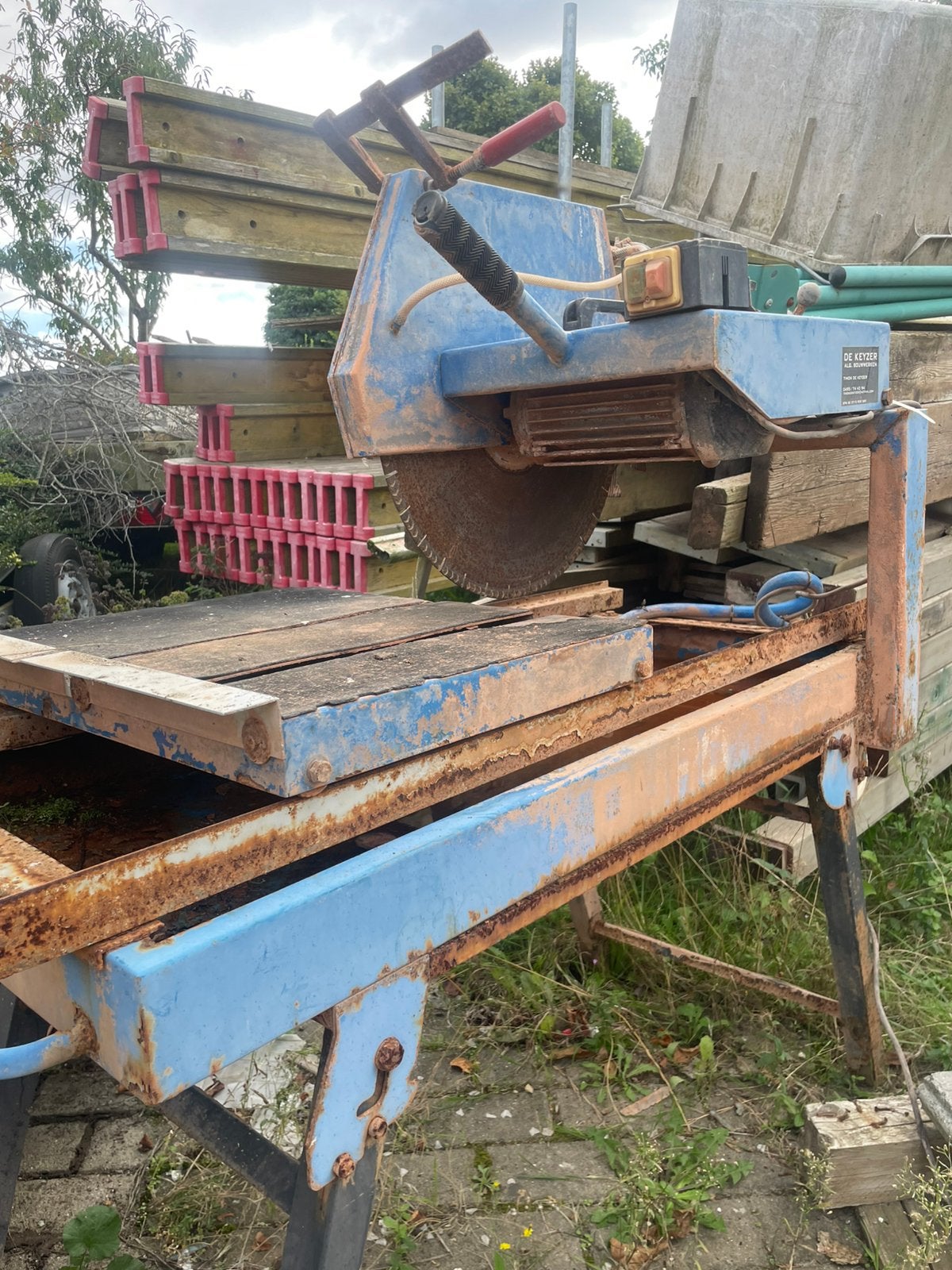 DURO steenzaagmachine, Doe-het-zelf en Bouw, Ophalen, Gebruikt