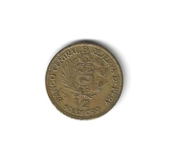 Peru, 1/2 Sol 1965., Postzegels en Munten, Munten | Amerika, Ophalen of Verzenden, Zuid-Amerika, Losse munt