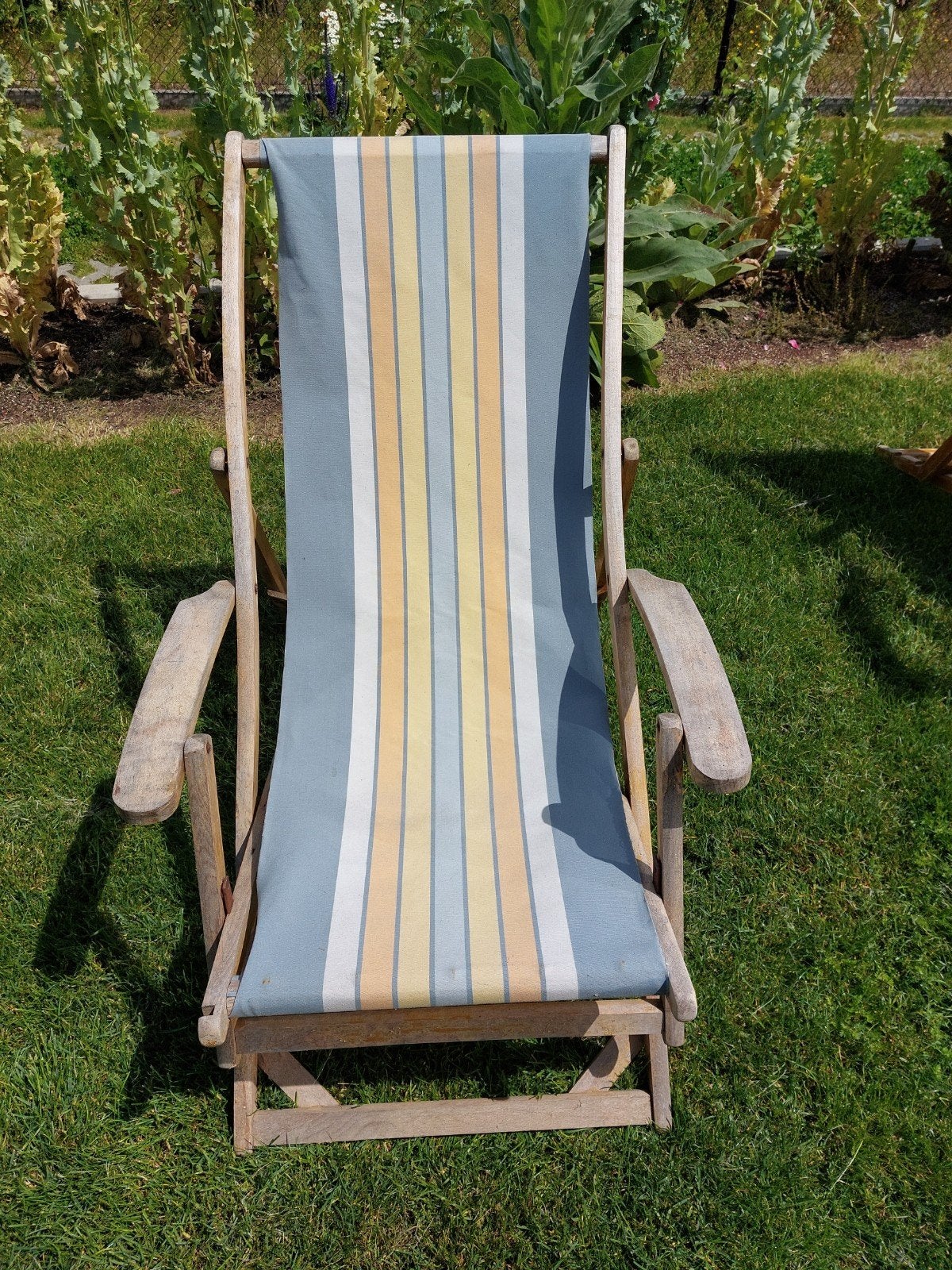 2 chaises de jardin pliables en bois, Jardin & Terrasse, Enlèvement, Utilisé, Bois, Réglable