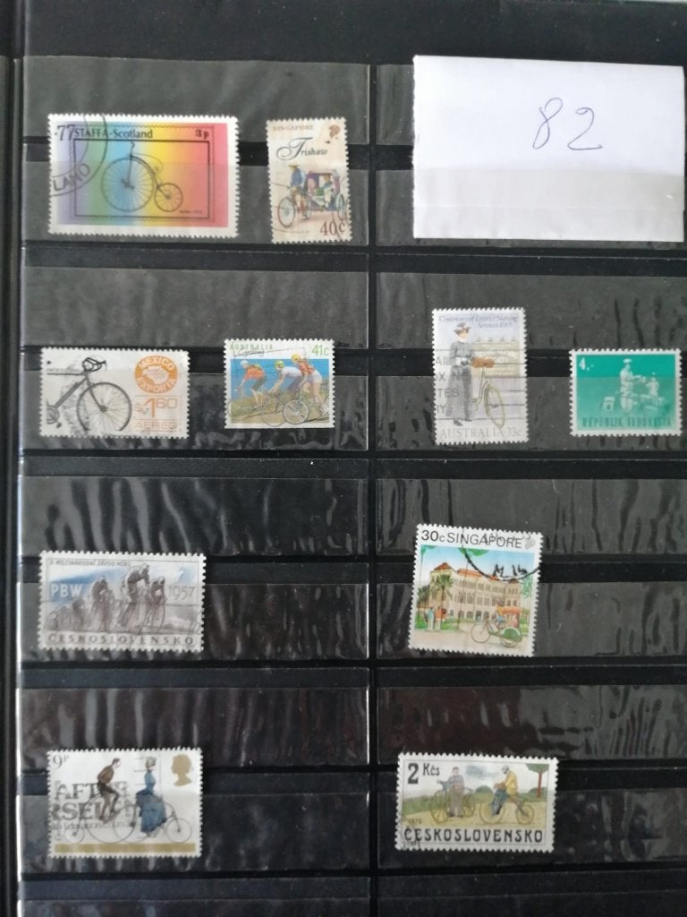 postzegels thema fietsen, Ophalen of Verzenden, Gestempeld, Overige thema's