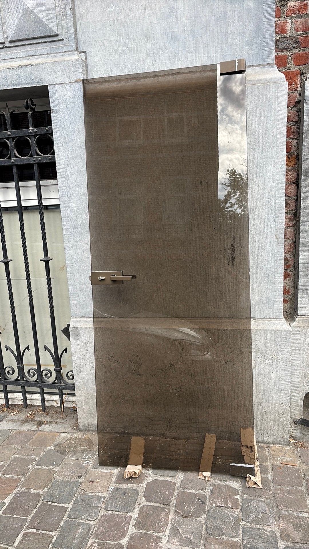 Porte en verre feuilleté a donner, Bricolage & Construction, Enlèvement, Comme neuf