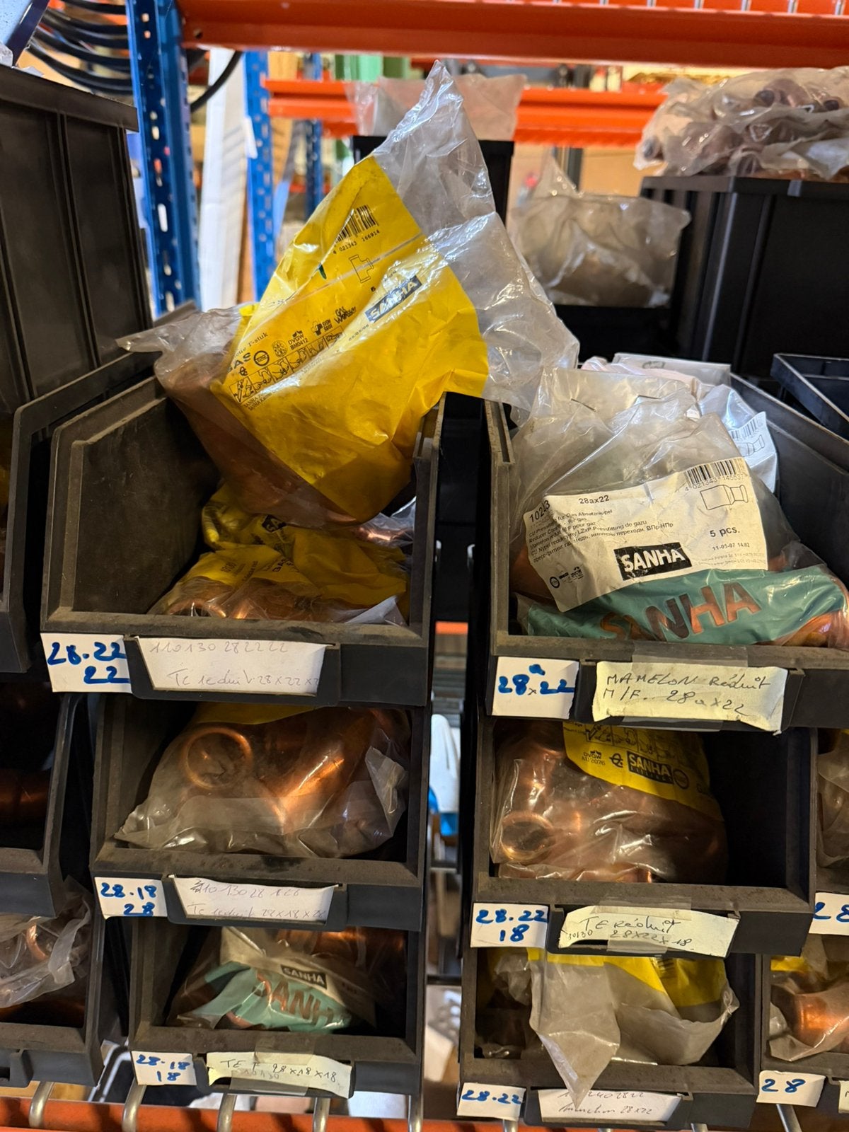 SET KRIMPACCESSOIRES VOOR KOPER EN MESSING — SANHA, Doe-het-zelf en Bouw, Ophalen, Bochten
