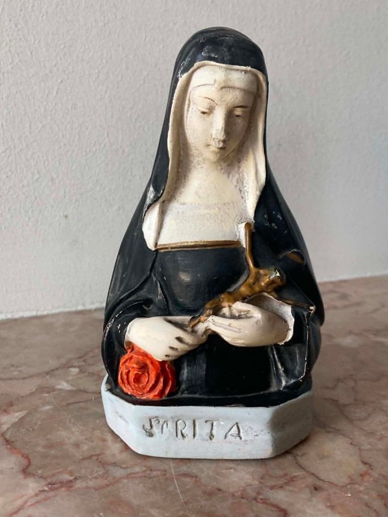 Borstbeeld / buste heilige Rita (14 cm), Ophalen of Verzenden