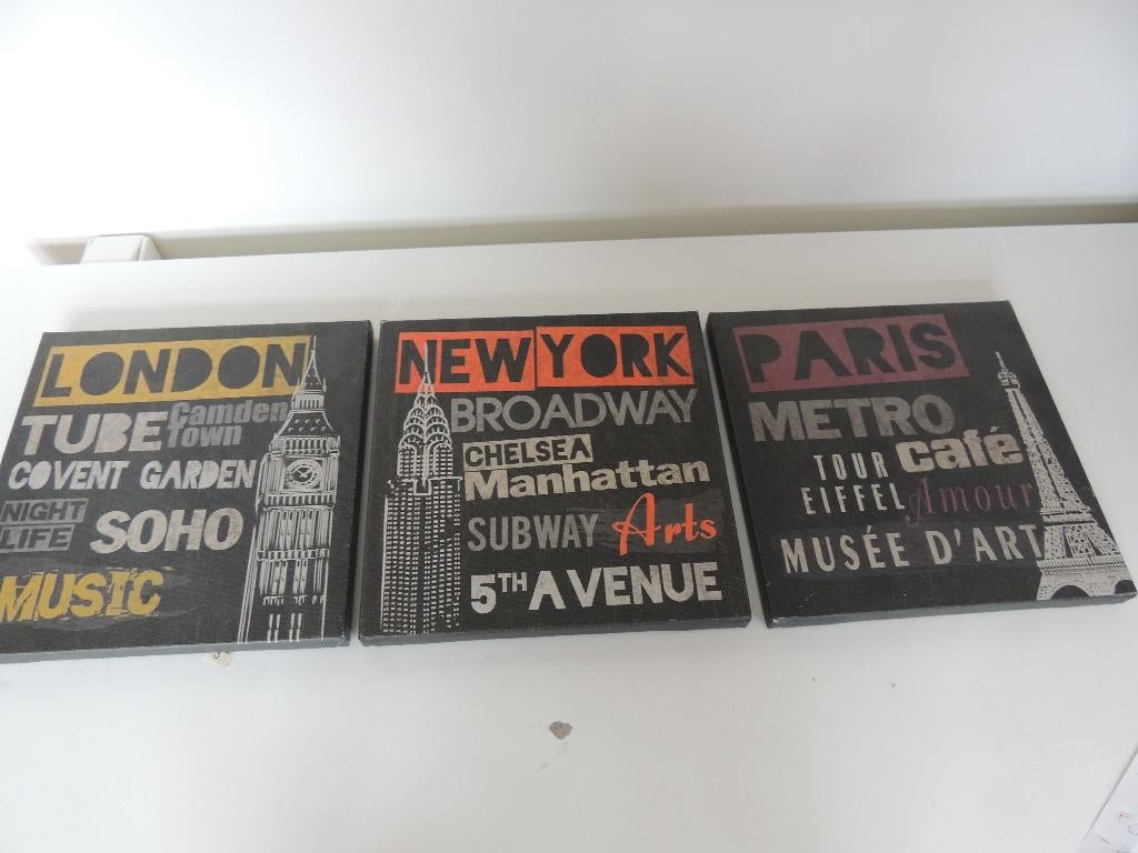 3 kadertjes Ikea  Pjätteryd canvas, Ophalen, Minder dan 50 cm, Oorspronkelijke maker, Zo goed als nieuw