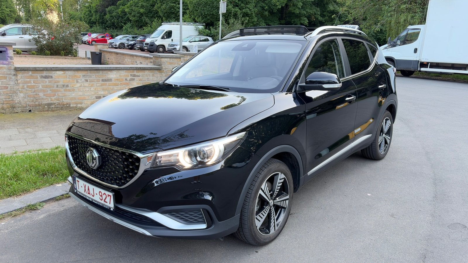 MG ZS EV 2021 LUXURY 44,5 kWh, Auto's, MG, Zwart, ZS, Leder, 5 zetels