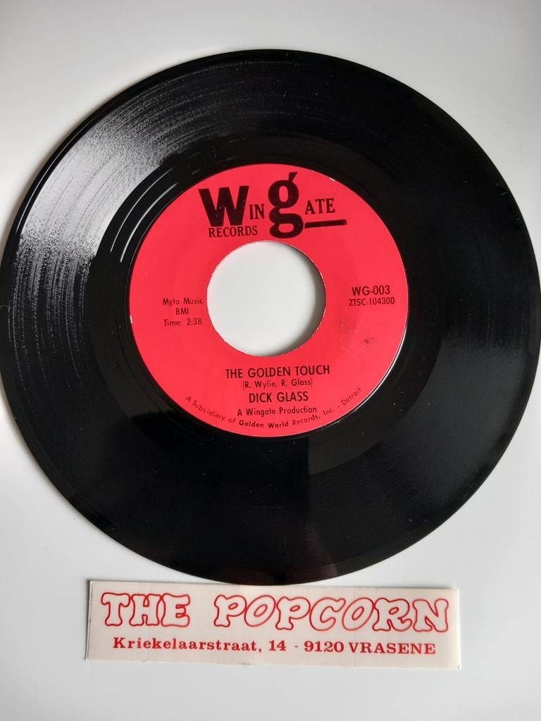 DICK GLASS. THE GOLDEN TOUCH .1965 USA 45T, Ophalen of Verzenden