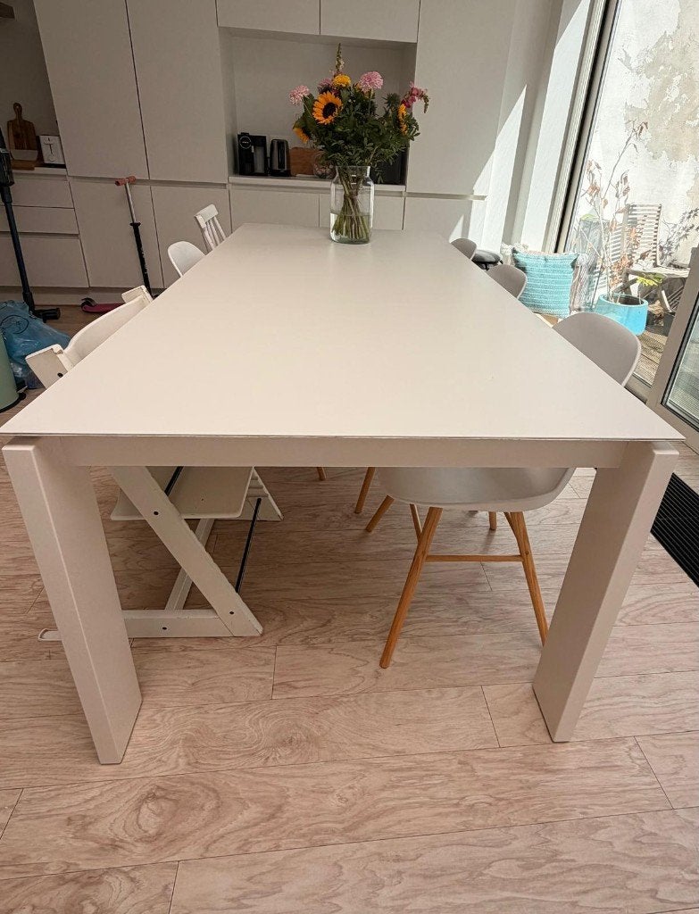 Passe Partout verlengbare eettafel – keramiek – 200 - 290 cm, Modern minimalistisch Scandinavisch design tijdloos strak wit, Métal