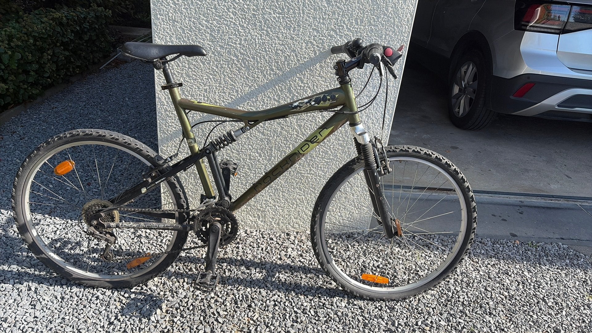 VTT Rockrider, vert Kaki, 21 vitesses, Vélos & Vélomoteurs, Frein sur jante, Enlèvement, Utilisé, 26 pouces