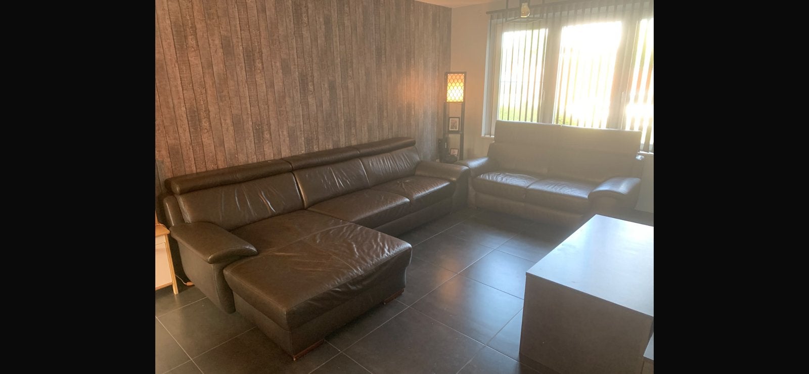Zetel te koop, Huis en Inrichting, Ophalen, Vierpersoons of meer, Hoekbank, Leer