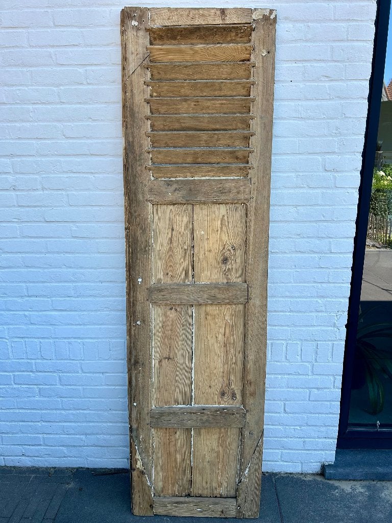 Antiek eiken stormluik (2) – ca. 55  210 cm, Ophalen, Gebruikt, 210 cm, Hout