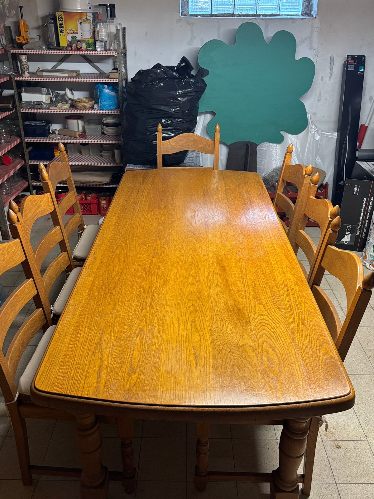 Eetkamer kasten + tafel en stoelen, Ophalen, Gebruikt, 4 tot 6 stoelen