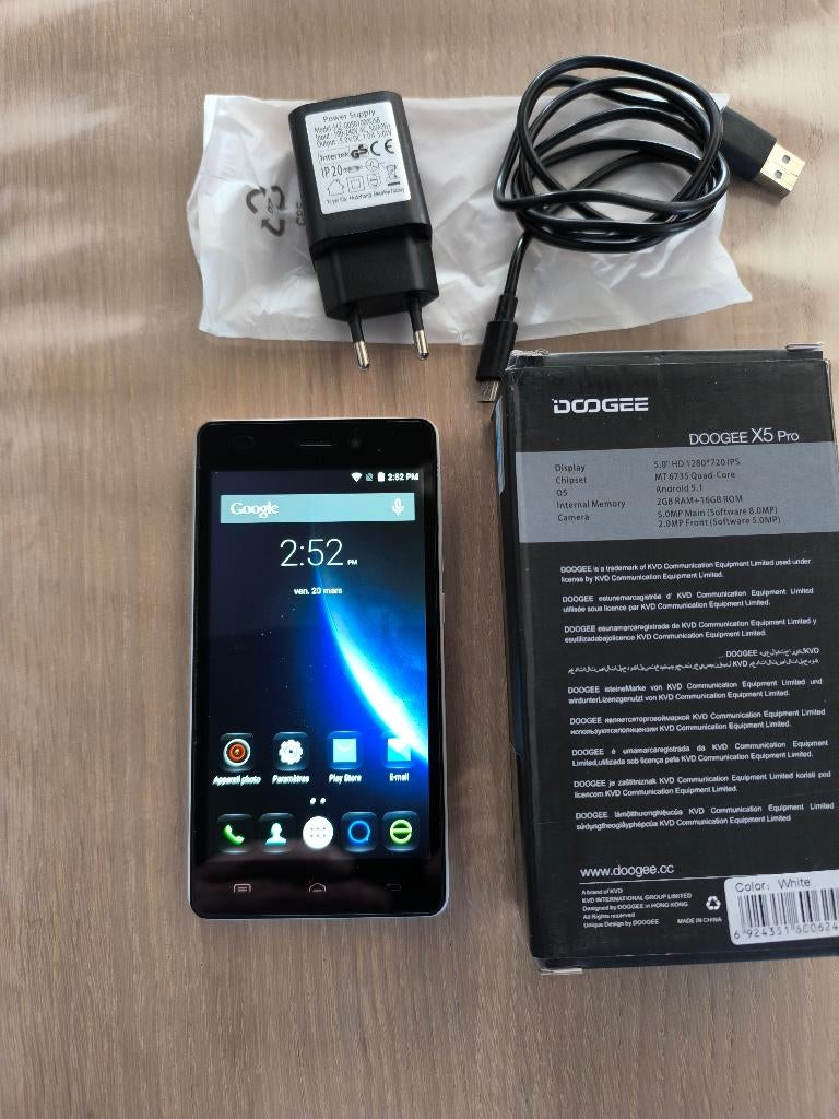Smartphone Doogee X5 pro, Télécoms, Autres modèles, 3 à 6 mégapixels, Enlèvement, Utilisé