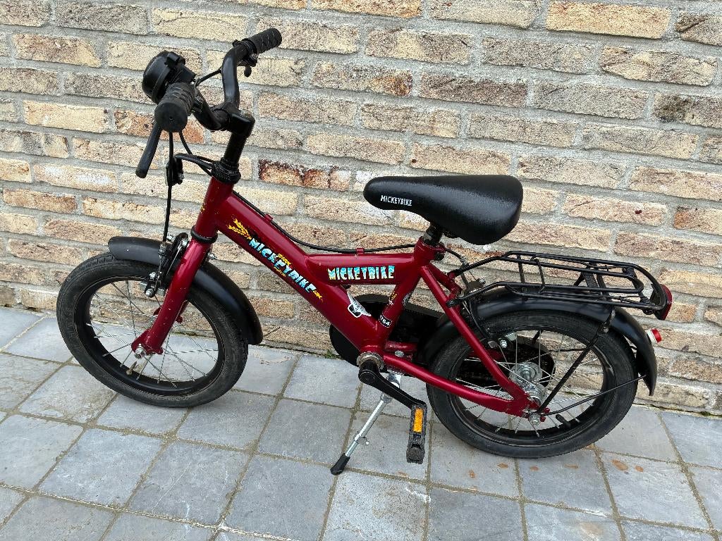 kinder jongensfietsje Mickey Bike 14 inch, Fietsen en Brommers, Ophalen, Velgrem, 14 inch of minder, Handrem