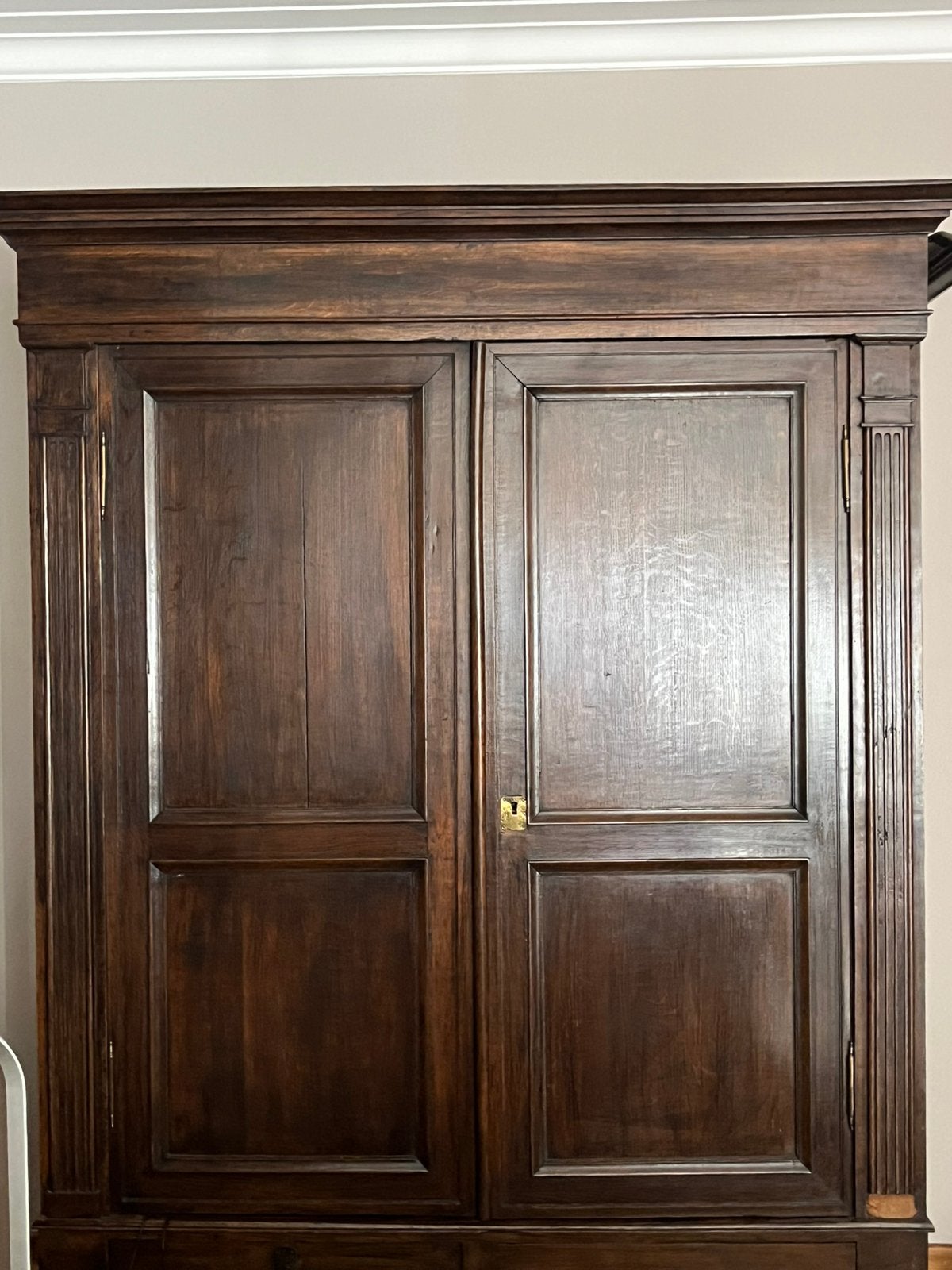 Grote eikenhouten kast - TV meubel, Huis en Inrichting, Kasten | Kleerkasten, Ophalen, Zo goed als nieuw