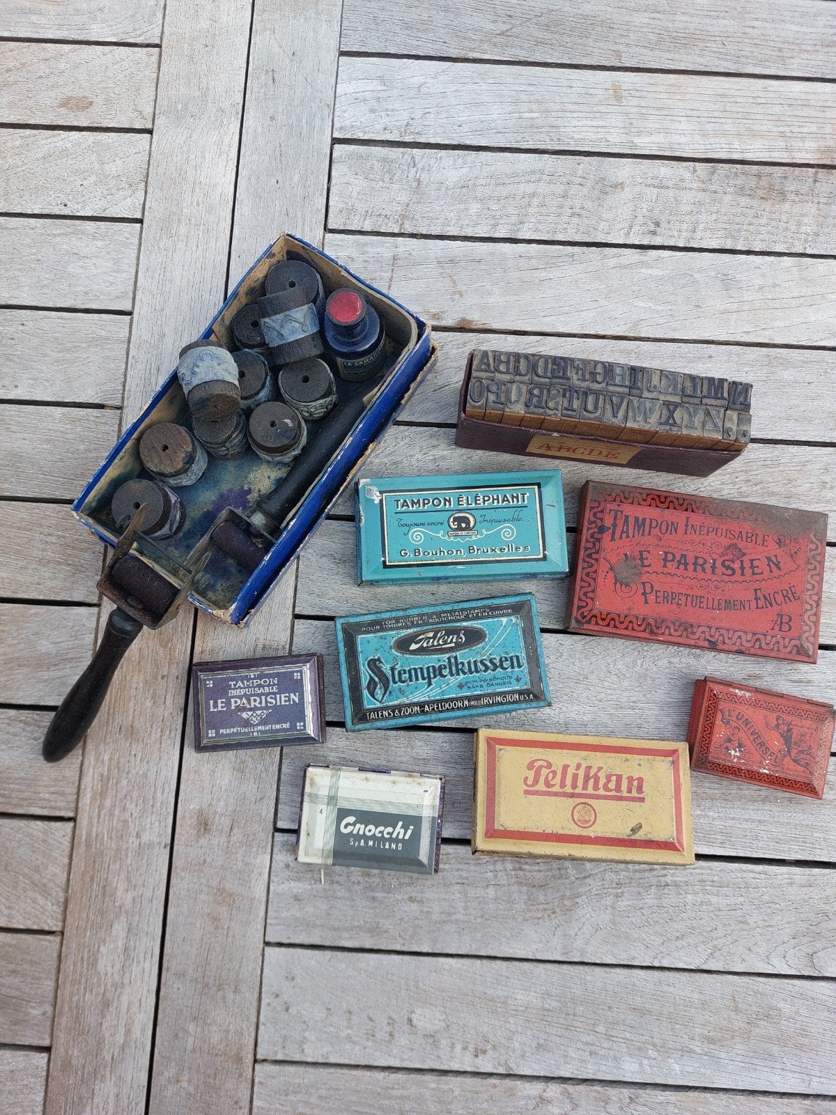 Tampons encreurs vintage, Enlèvement ou Envoi