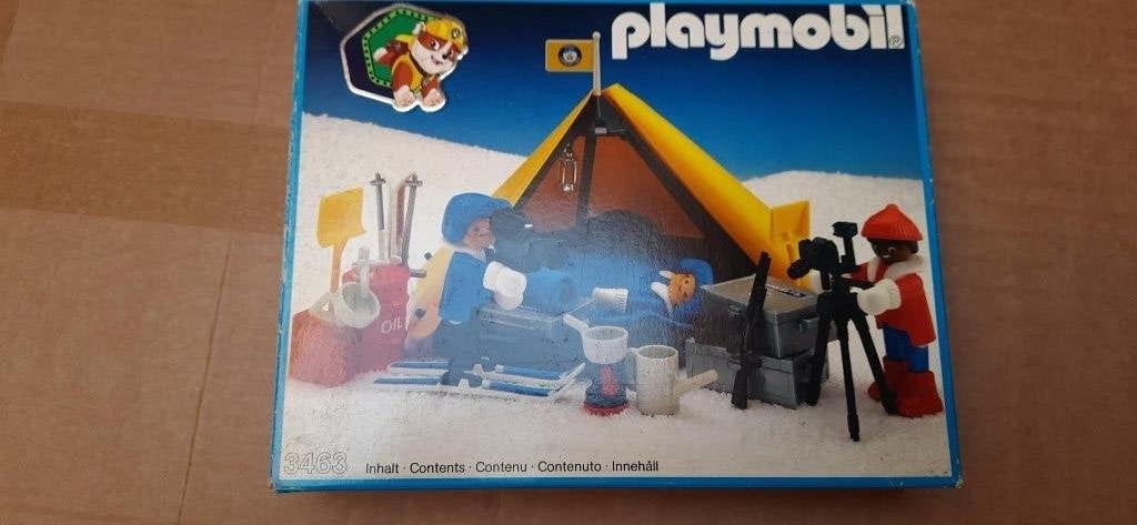 Vintage Playmobil 3463 - Noordpoolonderzoekers en tent, Gebruikt, Complete set, Ophalen of Verzenden, Figuren