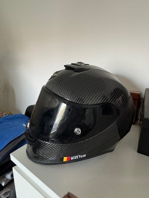 Integraalhelm Scorpion carbon zwart, Motoren, M, Dames, Integraalhelm, Tweedehands