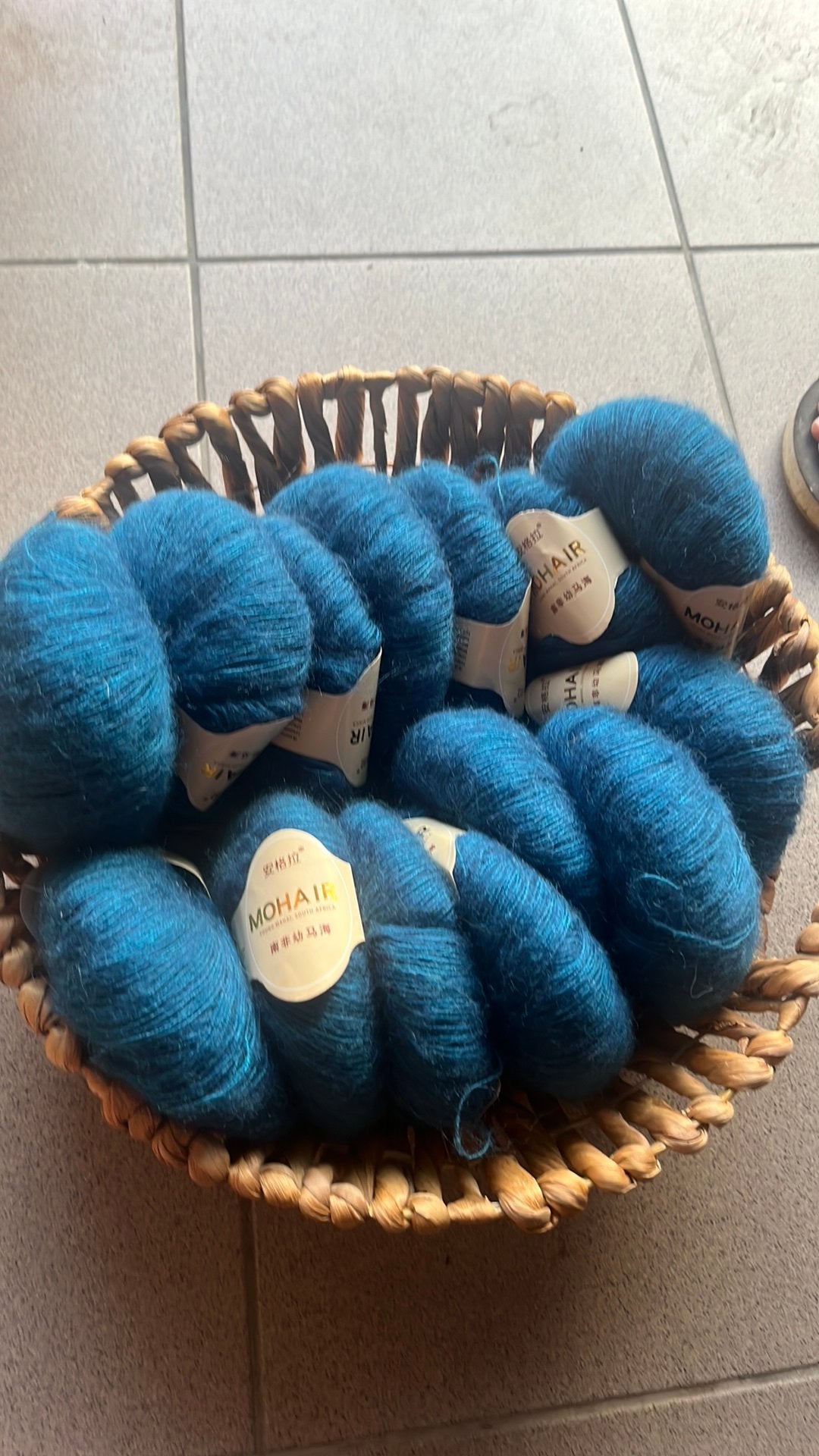 Partij wol – blauw/turquoise – 2e hands, Maison & Meubles, Accessoires pour la Maison | Couronnes, Enlèvement, Comme neuf