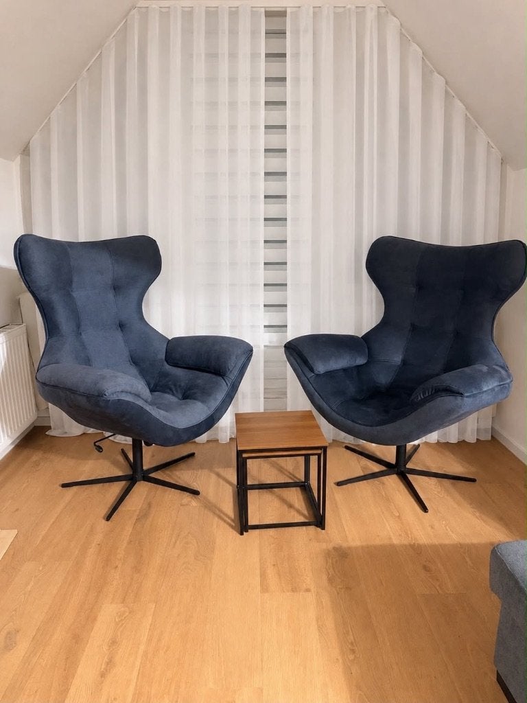 Fauteuils pivotant en velour, Enlèvement, Comme neuf